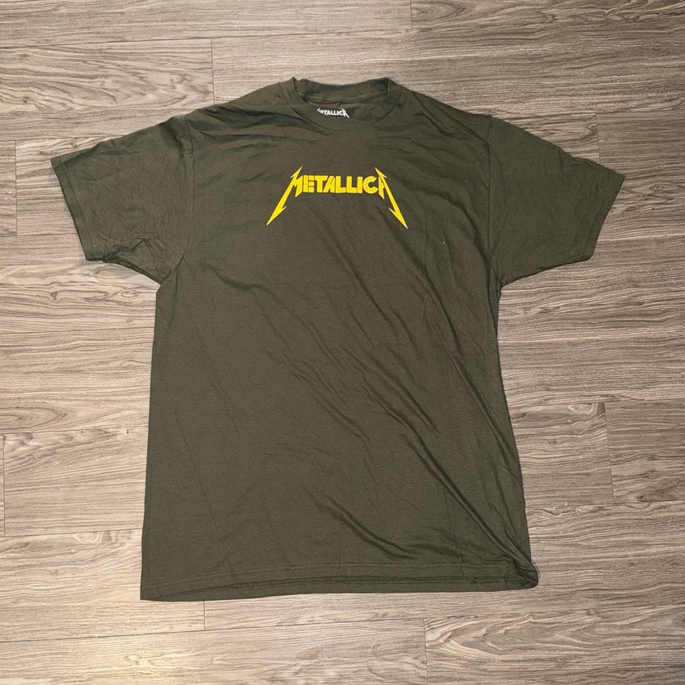 Metallica Band T-shirt Green Men’s Size 2XL Spider Web Graphic Heavy Metal